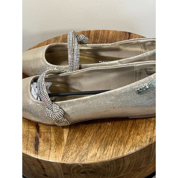 Gold Sugar Lingo Flats with Stones Size 7‎ - Picture 2 of 4